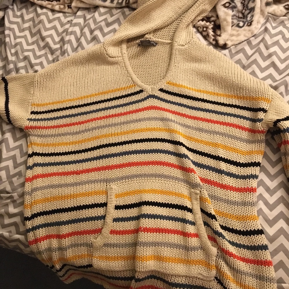 Adorable striped hooded sweater
